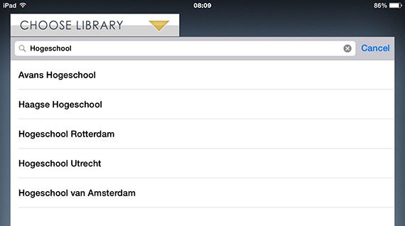Start met zoeken naar HU bibliotheek