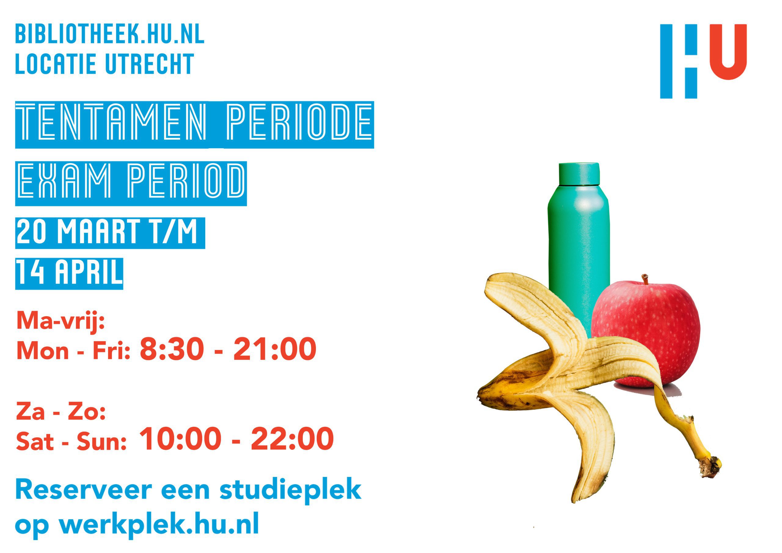 Tentamenperiode HUB 20 maart - screen afbeelding